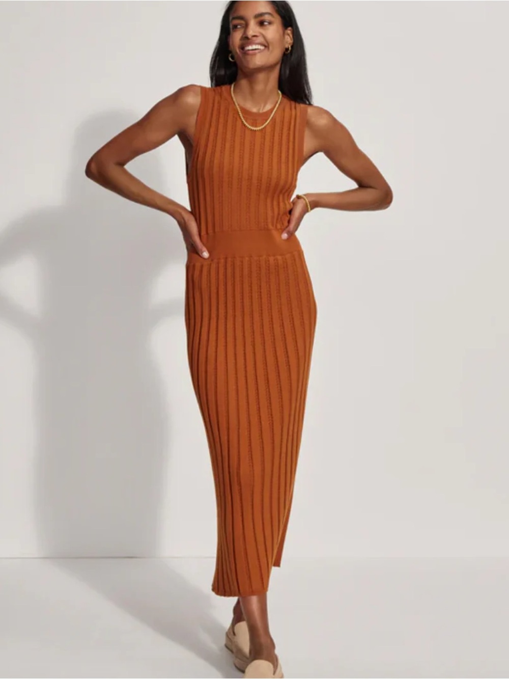 Varley's Florian Knit Dress Almond S